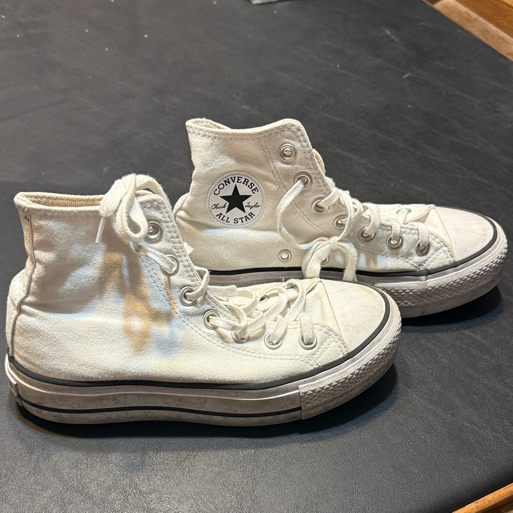 Converse High-Top Sneakers in Classic White
